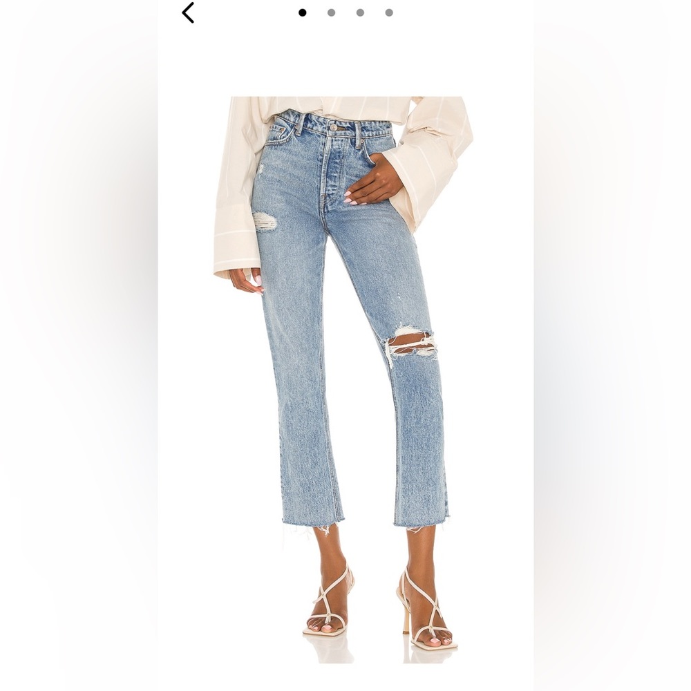GRLFRND Karolinq high rise, straight crop jeans. Size 26 NWT